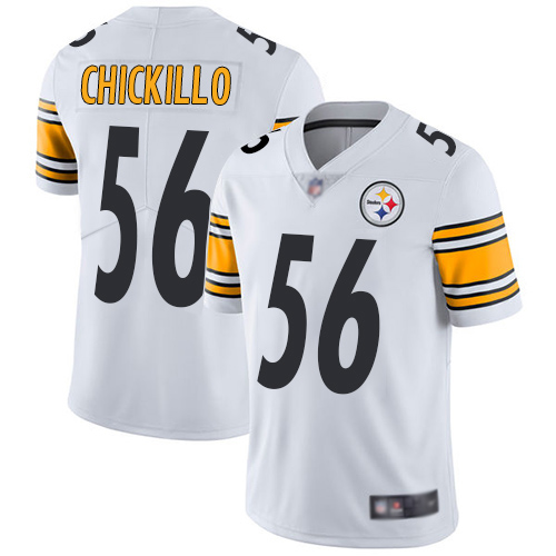 Men Pittsburgh Steelers Football #56 Limited White Anthony Chickillo Road Vapor Nike NFL Jersey